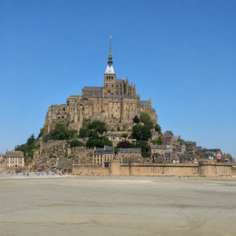 Mont Saint-Michel, Ställplats: Aire de Beauvoir Le Mont-Saint-Michel 