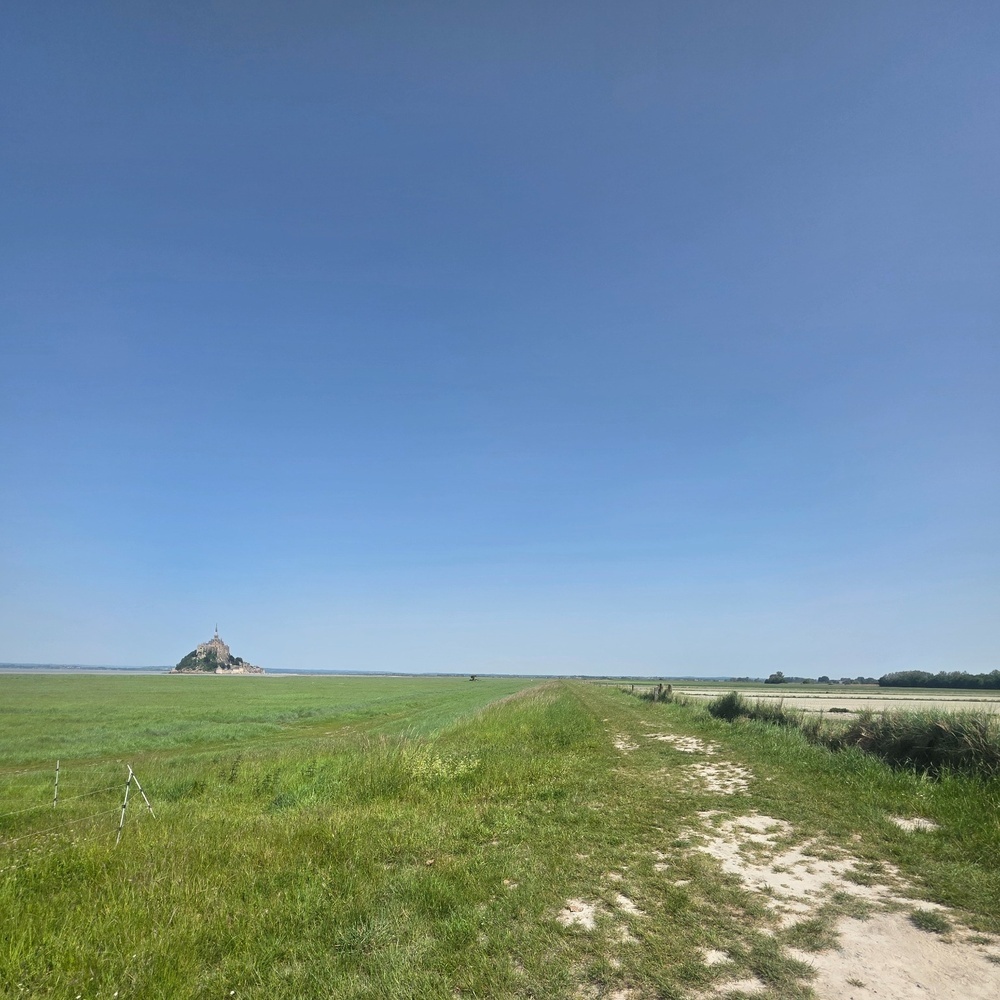  Mont Saint-Michel, Ställplats: Aire de Beauvoir Le Mont-Saint-Michel 
